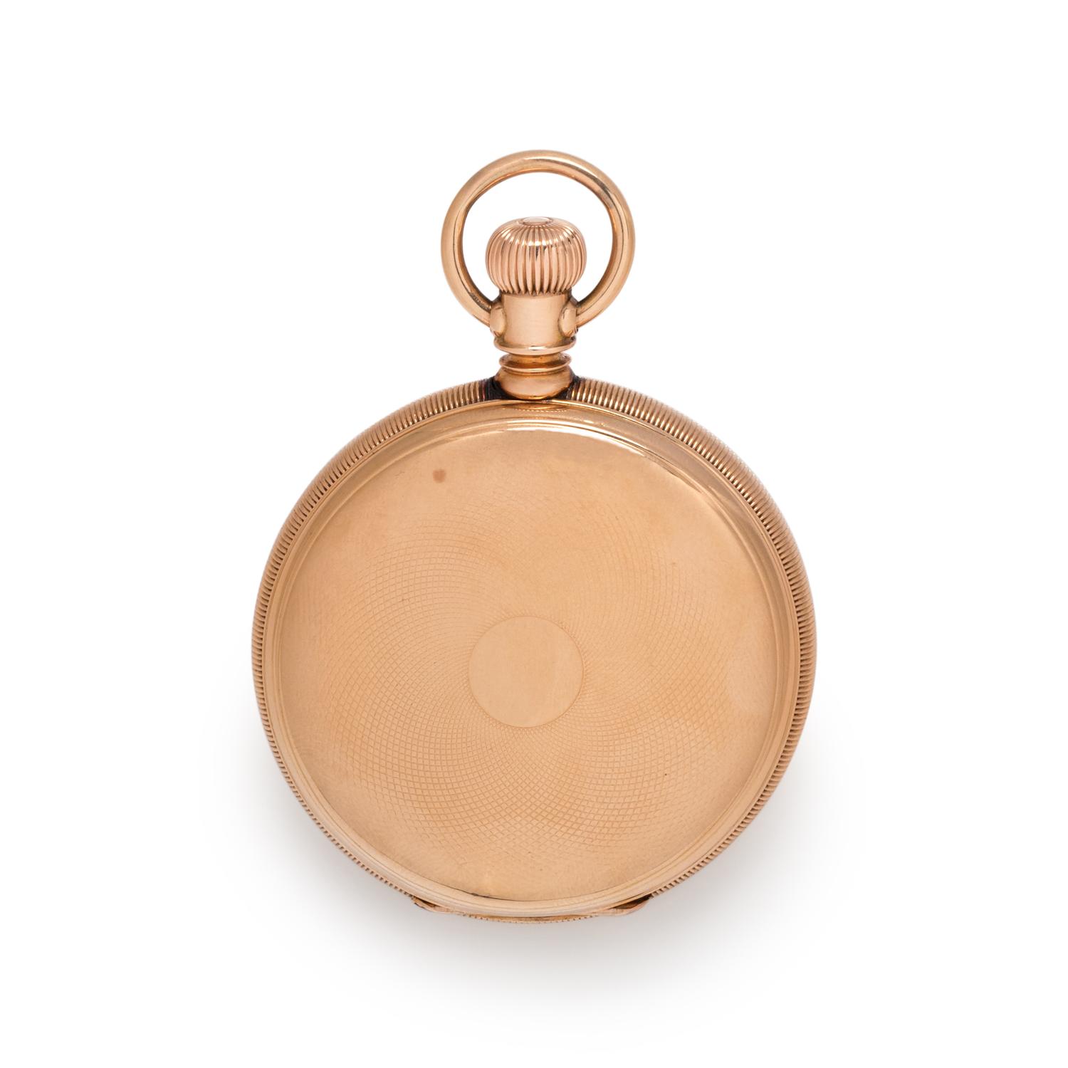 AMERICAN WATCH CO., 14K PINK GOLD HUNTER CASE POCKET WATCH