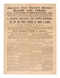 [1884 ELECTION]. -- [BLAINE, James G.]. Broadsides from the 1884 Blaine and Logan campaign, comprising: