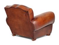 An Art Deco Three-Piece Leather Seating Suite