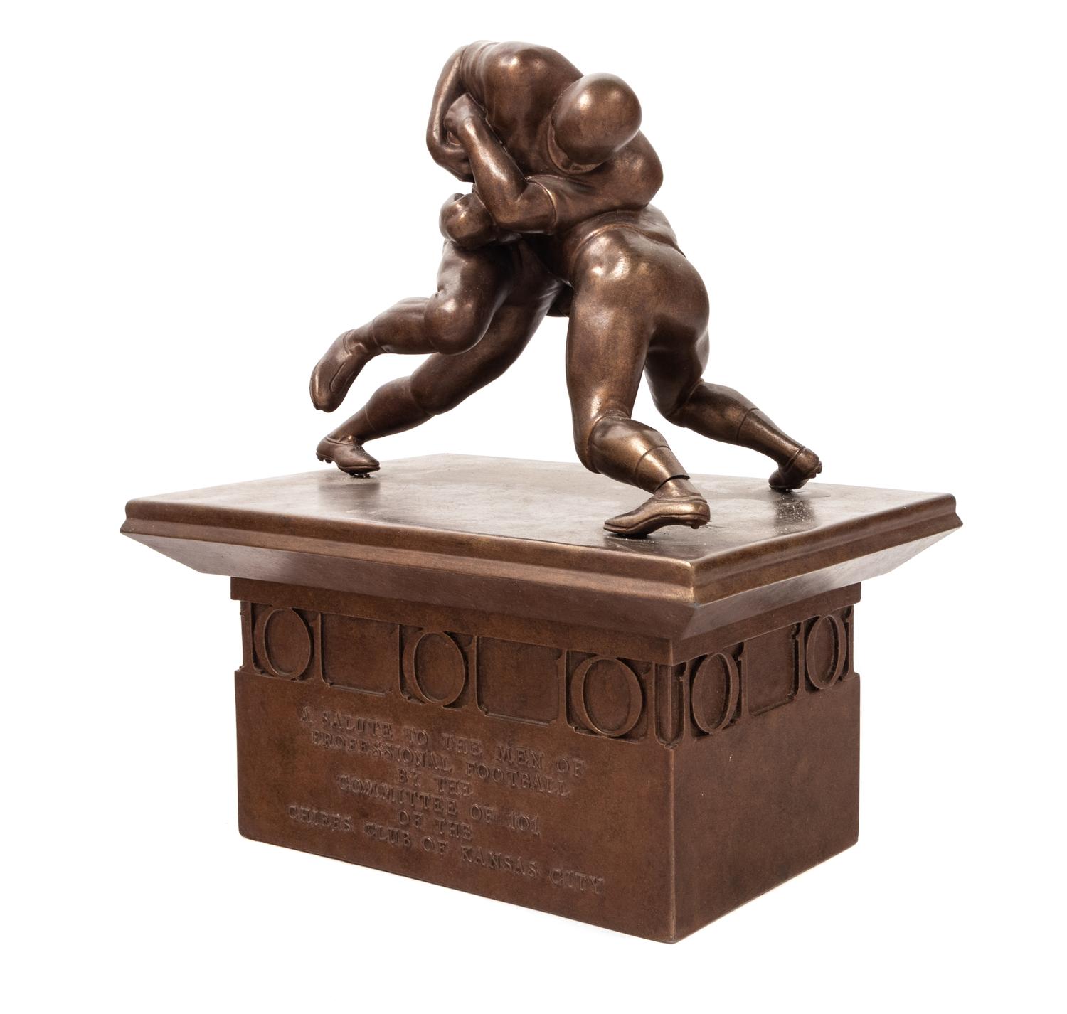 A 1985 Kansas City Committee of 101 Coach of the Year Trophy Awarded to Mike Ditka Formerly Displayed at Mike Ditka's Restaurant
