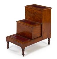 A Georgian Style Mahogany Bed Step Height 28 inches. — 19TH/20TH CENTURY