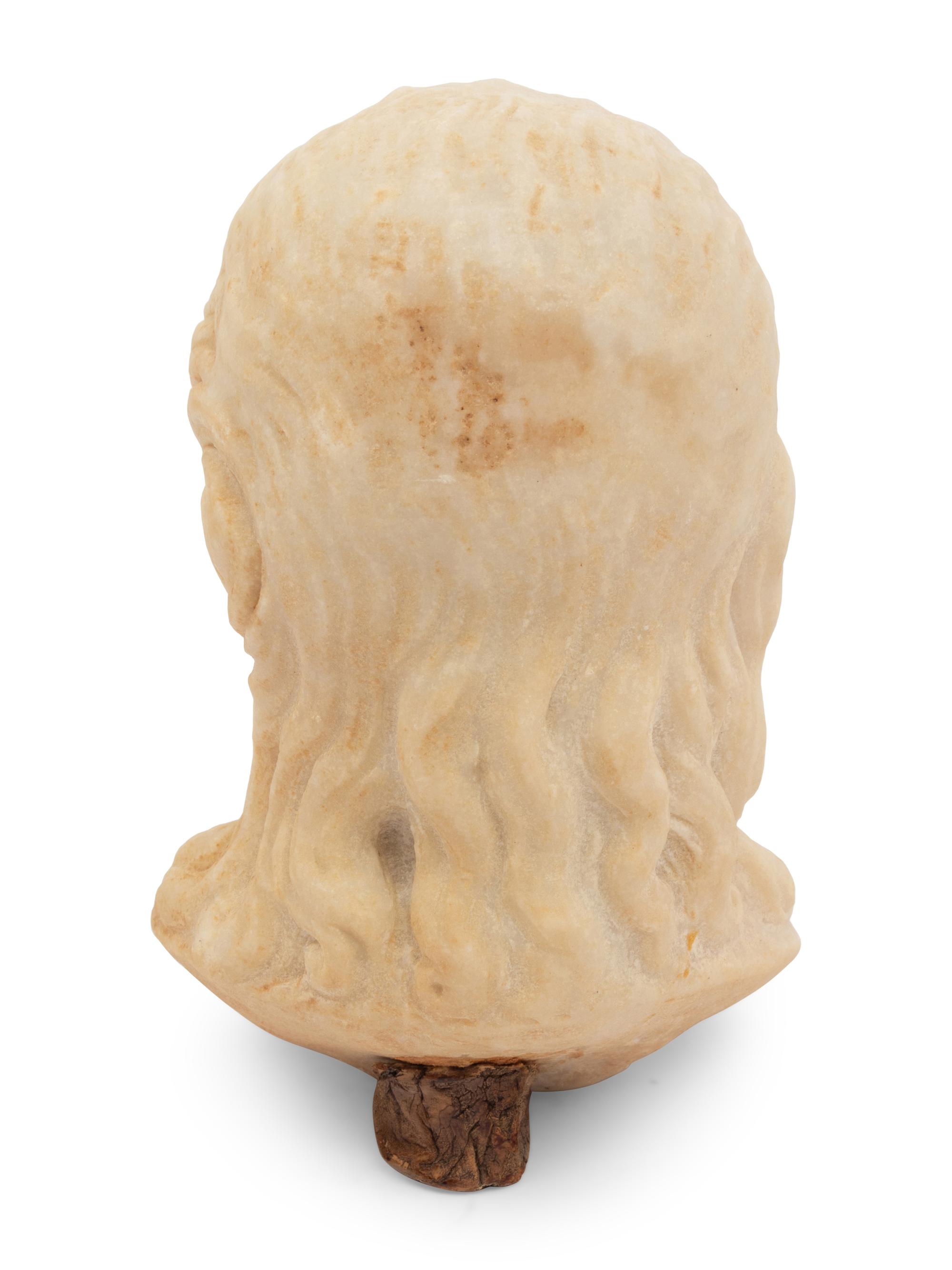 A Continental Marble Head of a Man