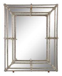 A Venetian Etched Glass Mirror