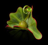 Dale Chihuly, (American, b. 1941), Two-Piece Persian Glass Set in Parrot Green, 2001, with a lucite case