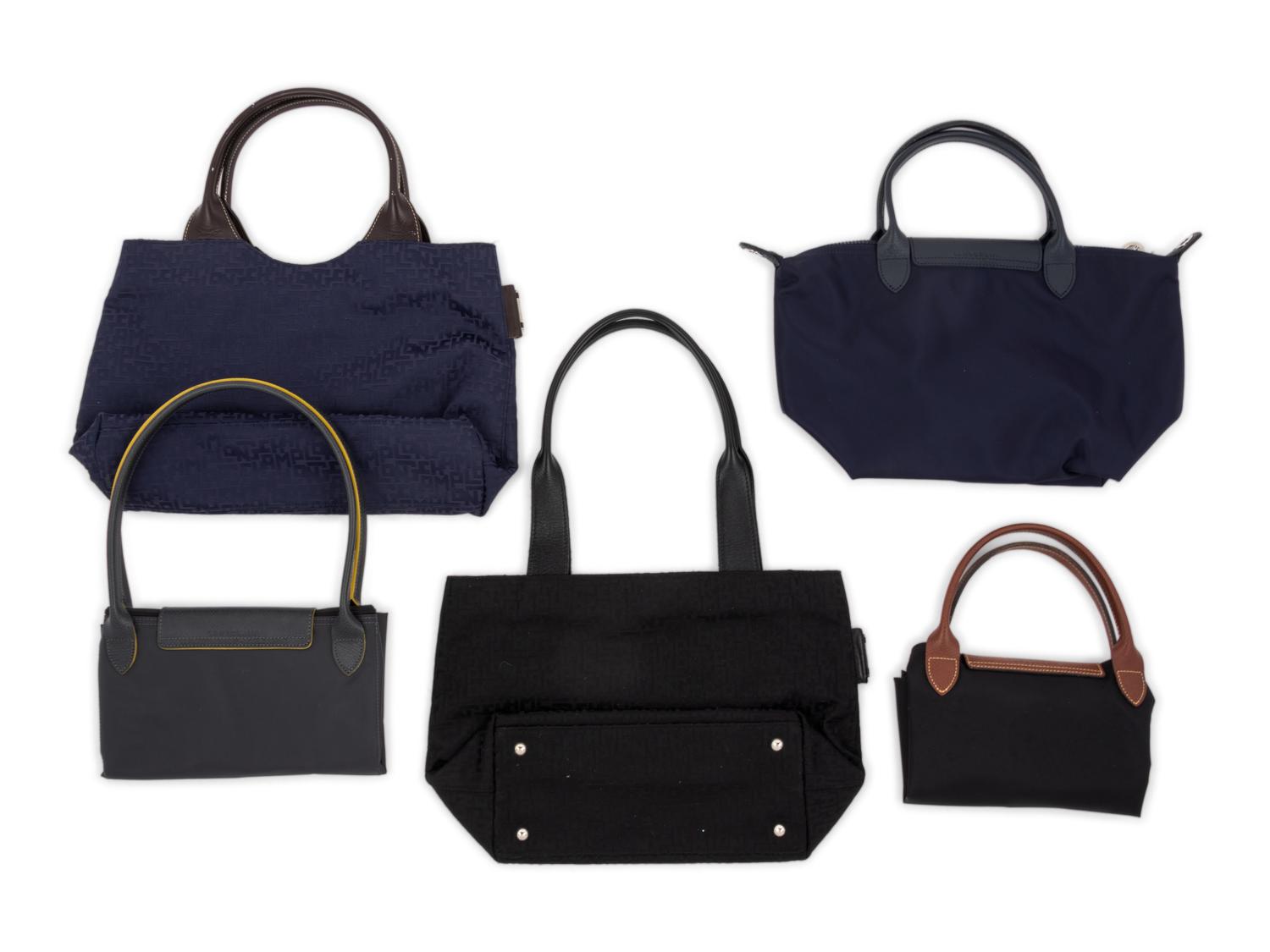 Collection of Six Longchamp Hand Bags, 2000-10s
