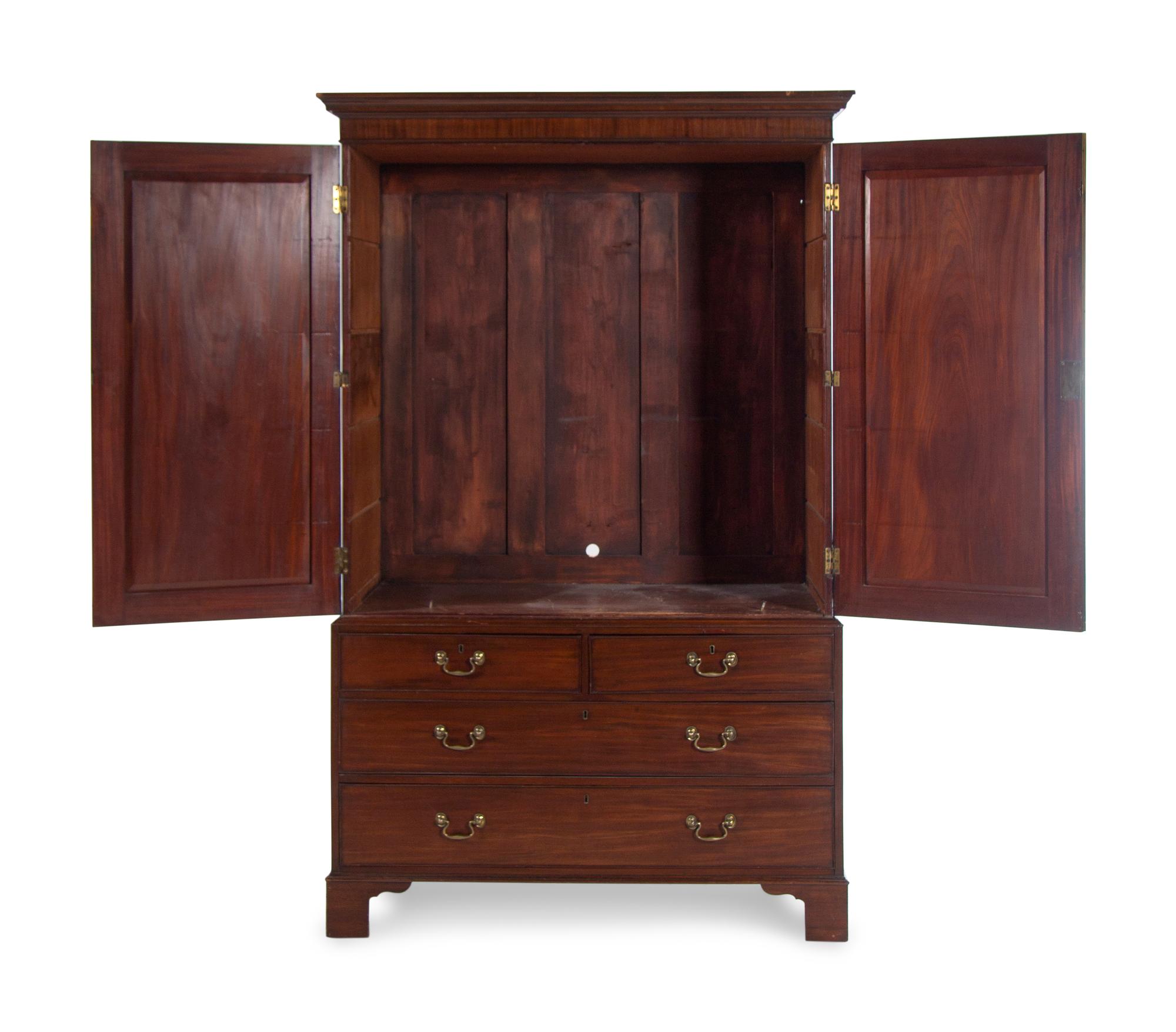 A Regency Mahogany Linen Press by Gillows of Lancaster