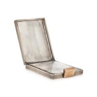 BOUCHERON, SILVER, SILVER GILT AND RUBY COMPACT