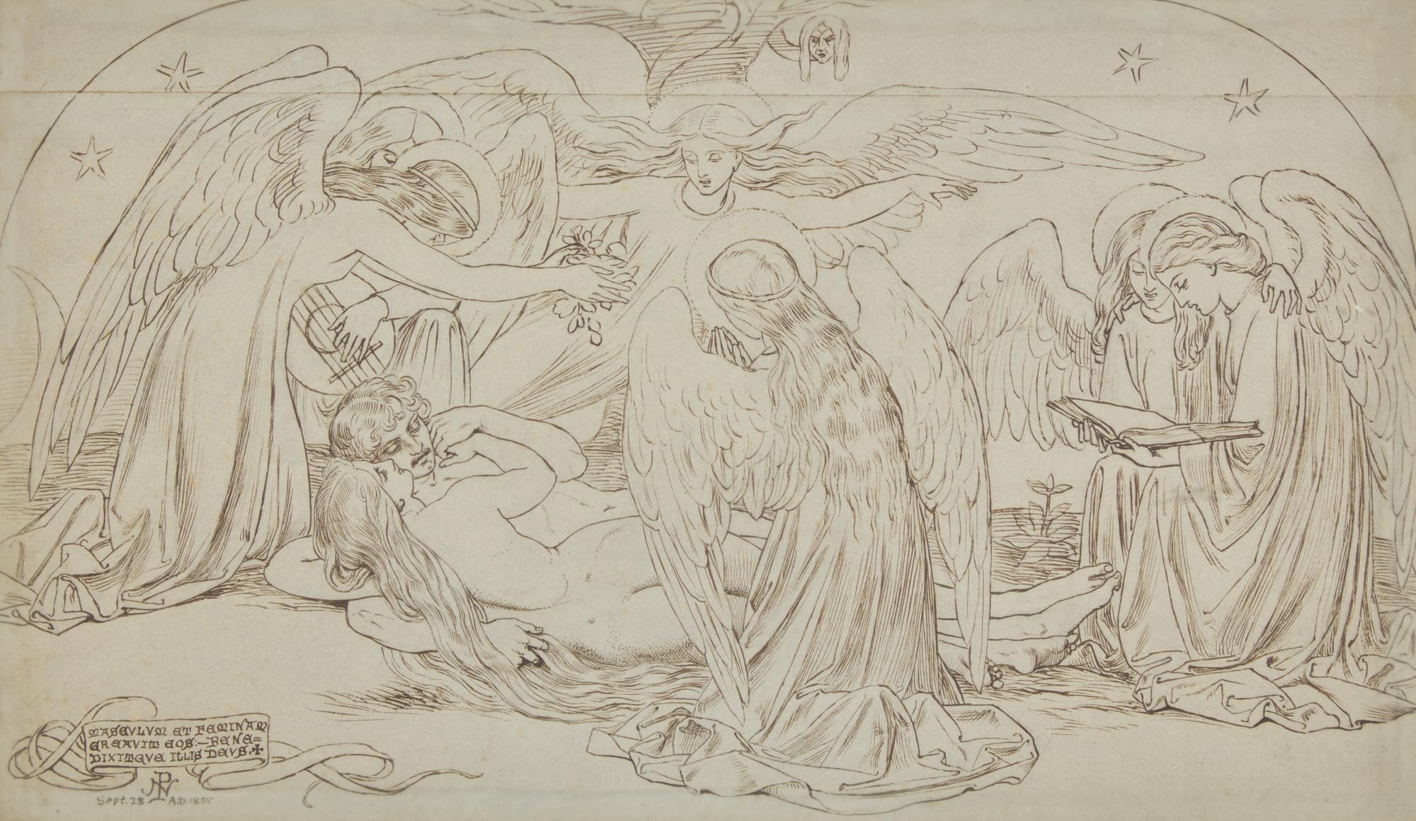 Adam and Eve, 1855