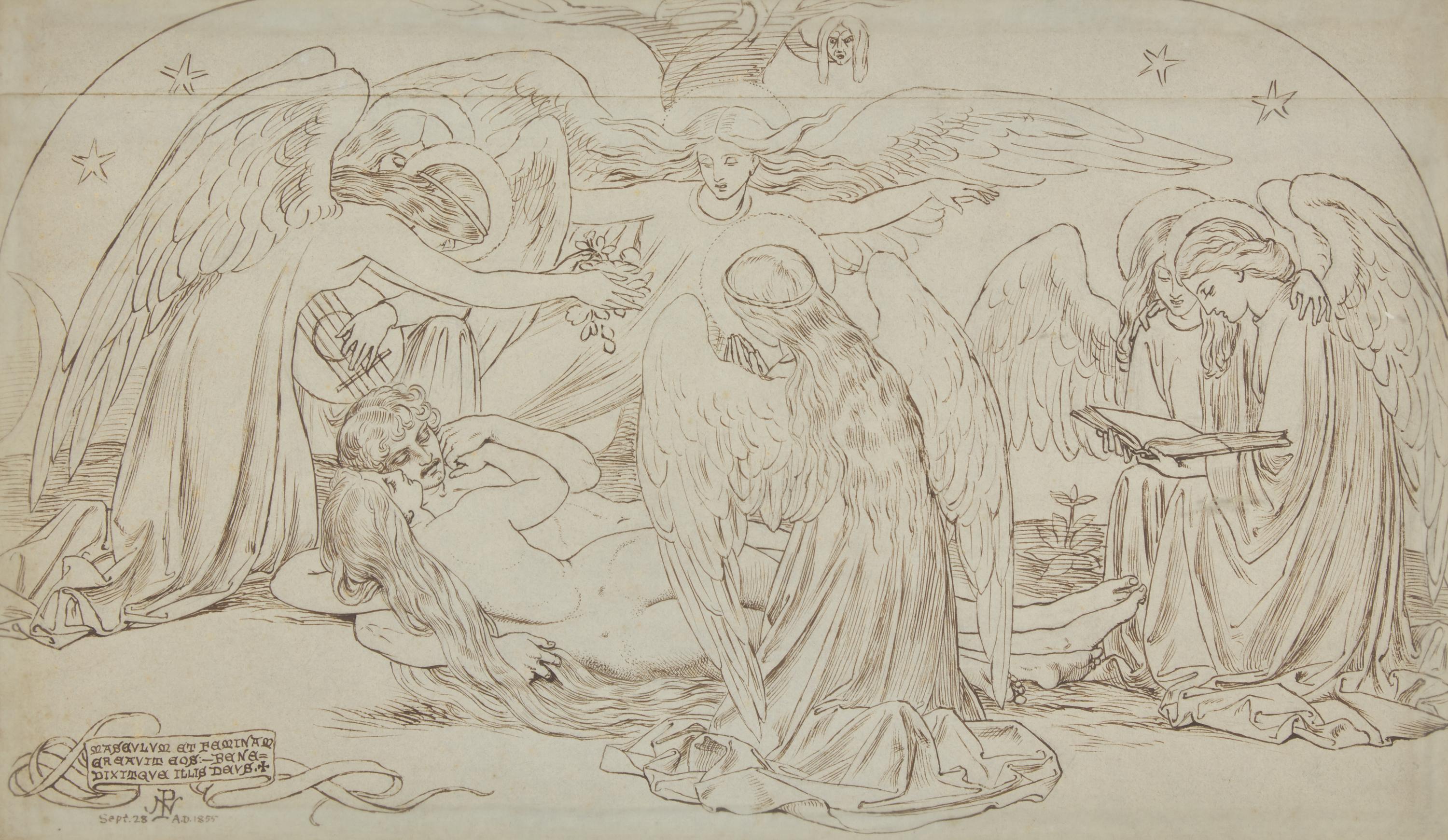 Adam and Eve, 1855