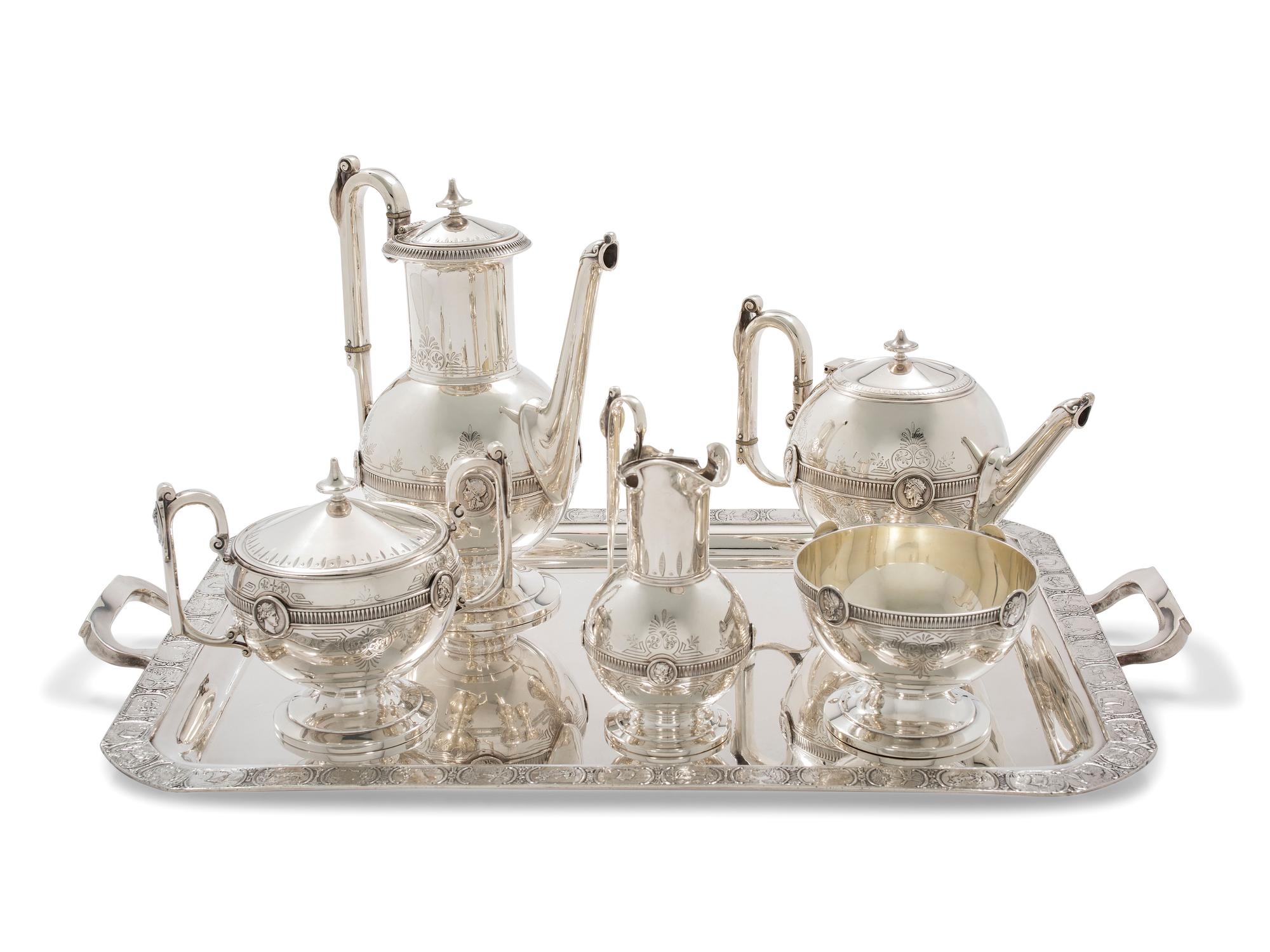 An American Silver Five-Piece Tea and Coffee Service