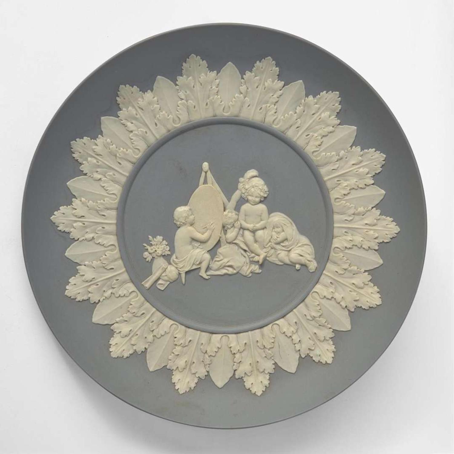 A Wedgwood Solid Blue Jasperware Infant Academy Dish UK, circa 1790