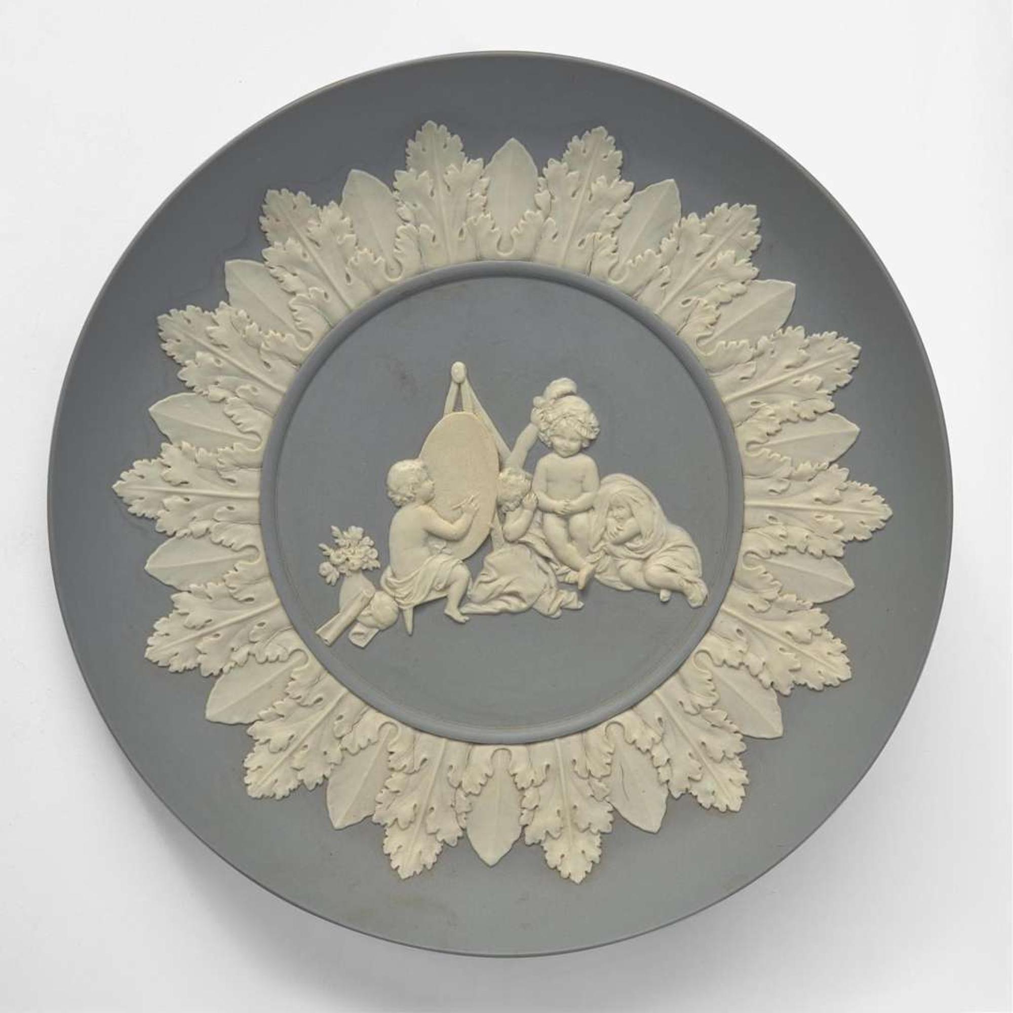 A Wedgwood Solid Blue Jasperware Infant Academy Dish UK, circa 1790