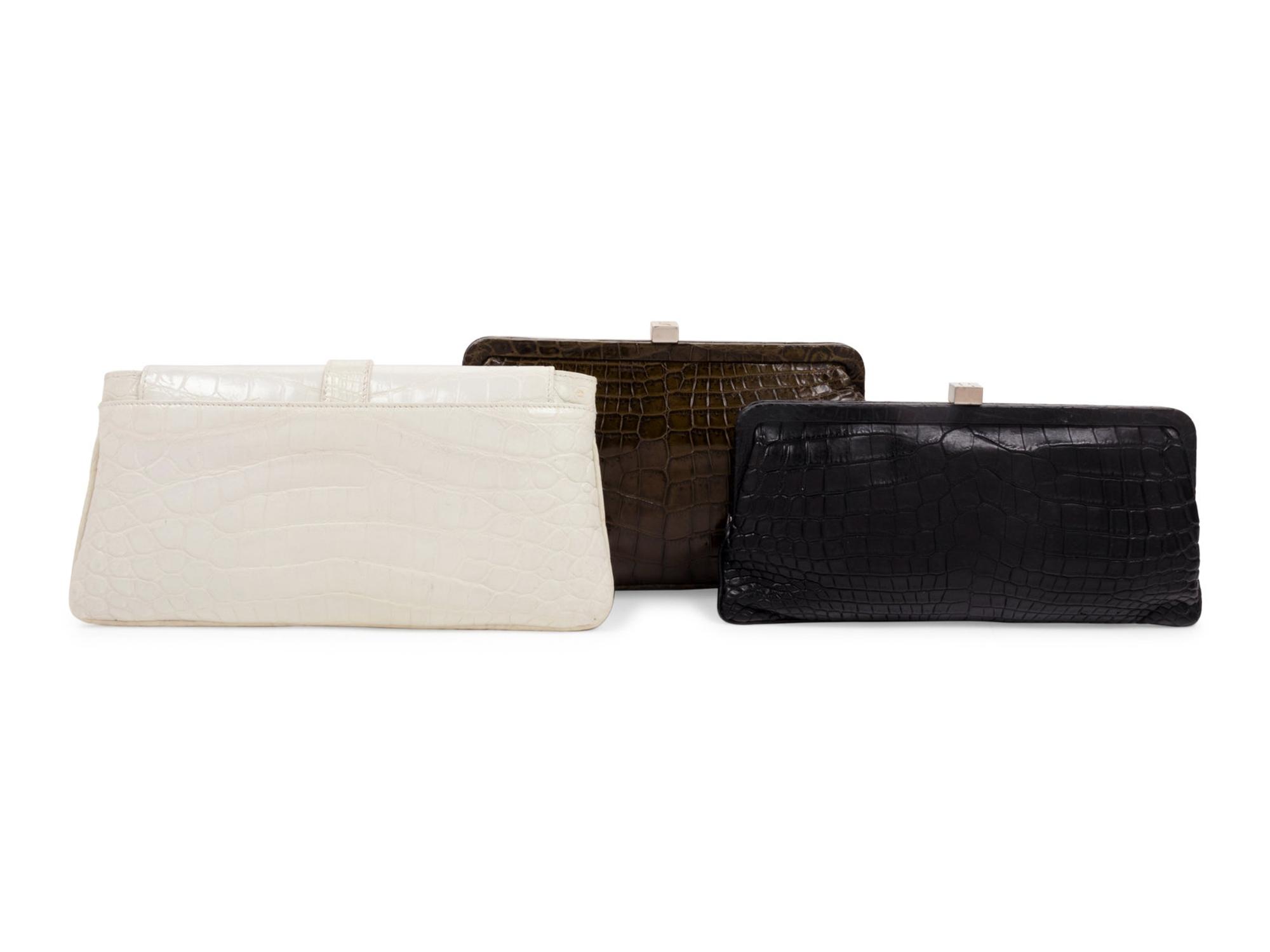 Six Lambertson Truex Exotic Skin Frame Clutch Bags