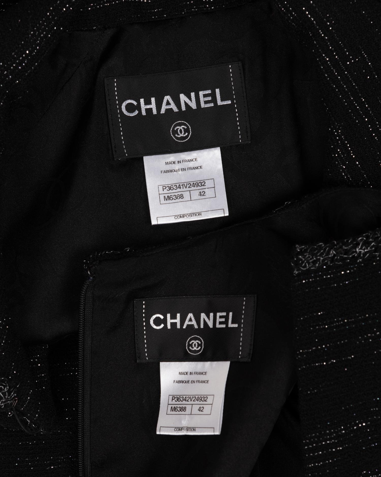 Chanel Two-Piece Wool Tweed Dress Ensemble