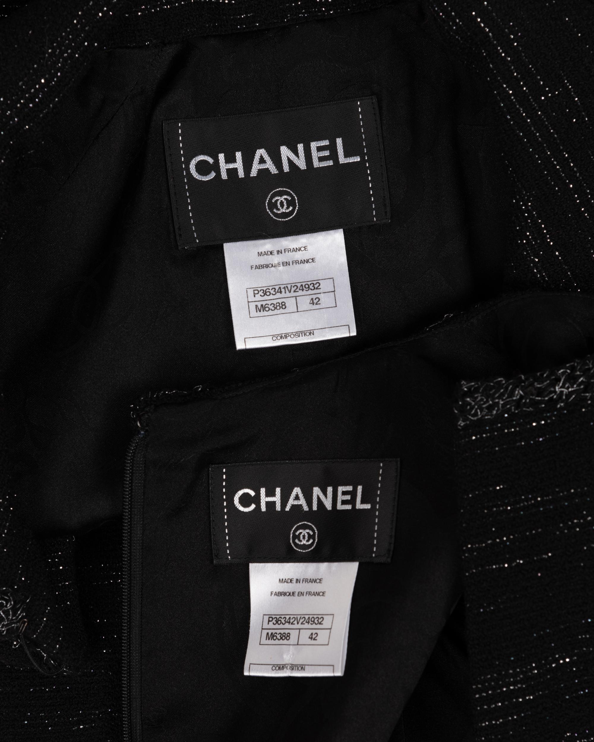 Chanel Two-Piece Wool Tweed Dress Ensemble