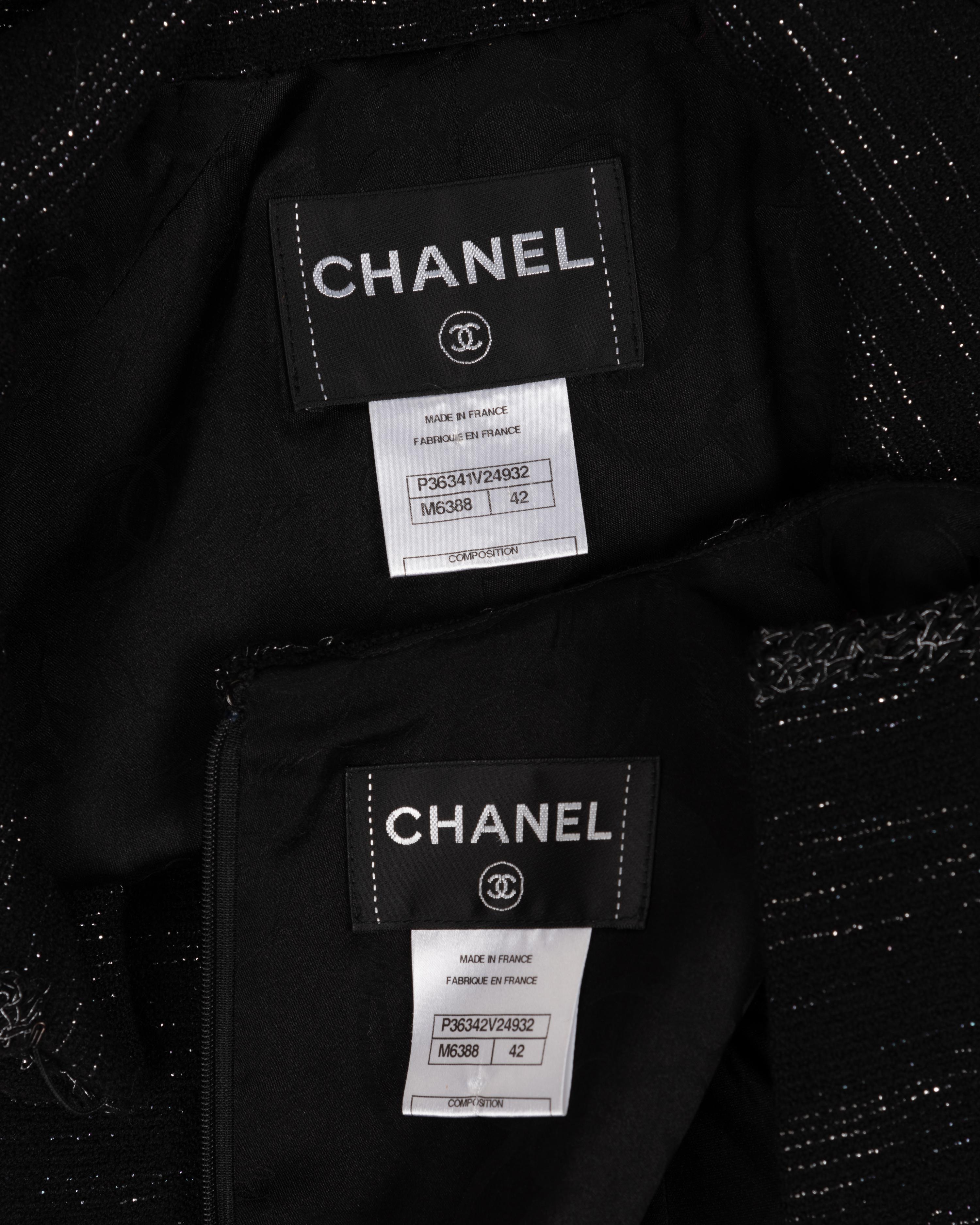 Chanel Two-Piece Wool Tweed Dress Ensemble