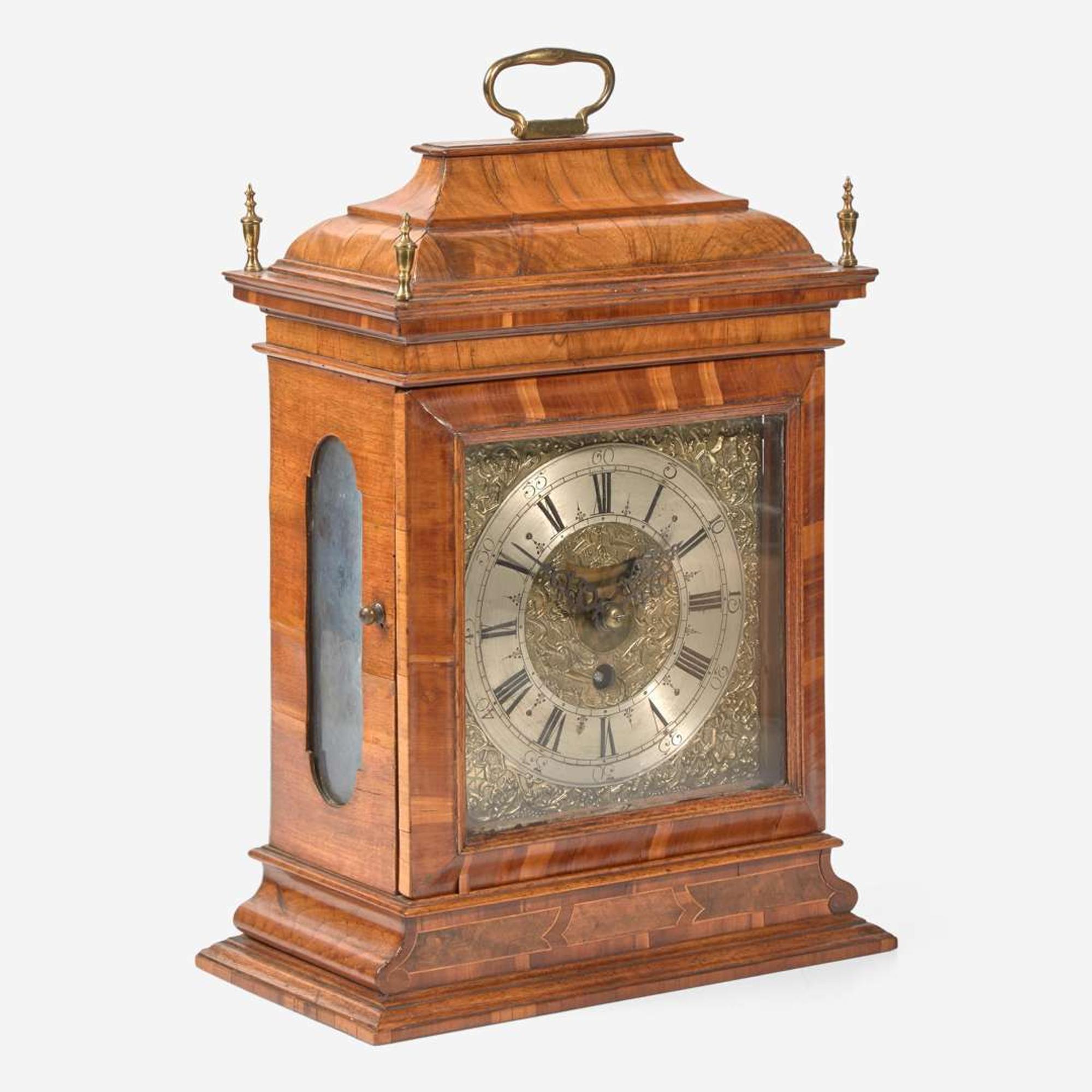 A German burl walnut bracket clock circa 1720