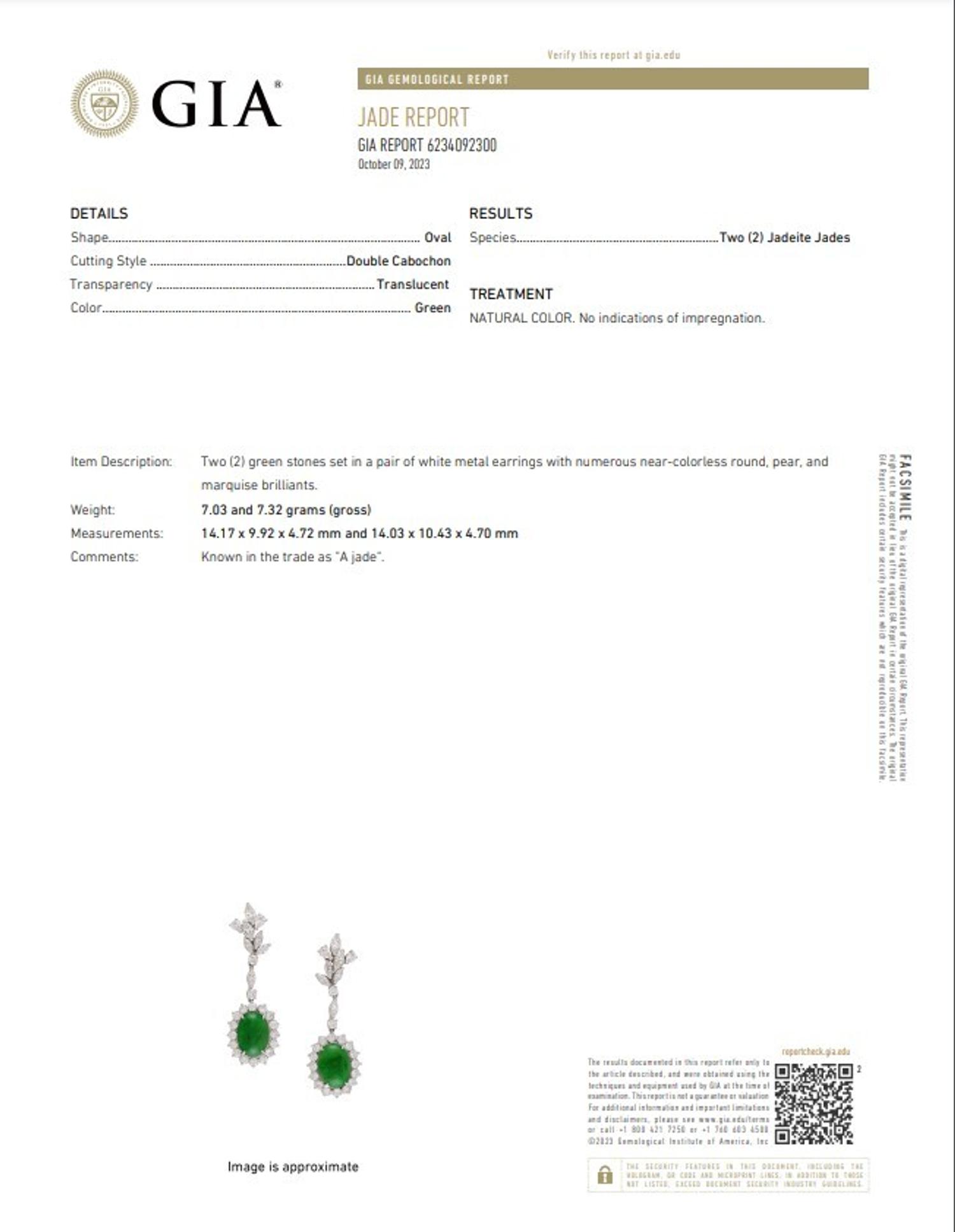 JADEITE JADE AND DIAMOND SET