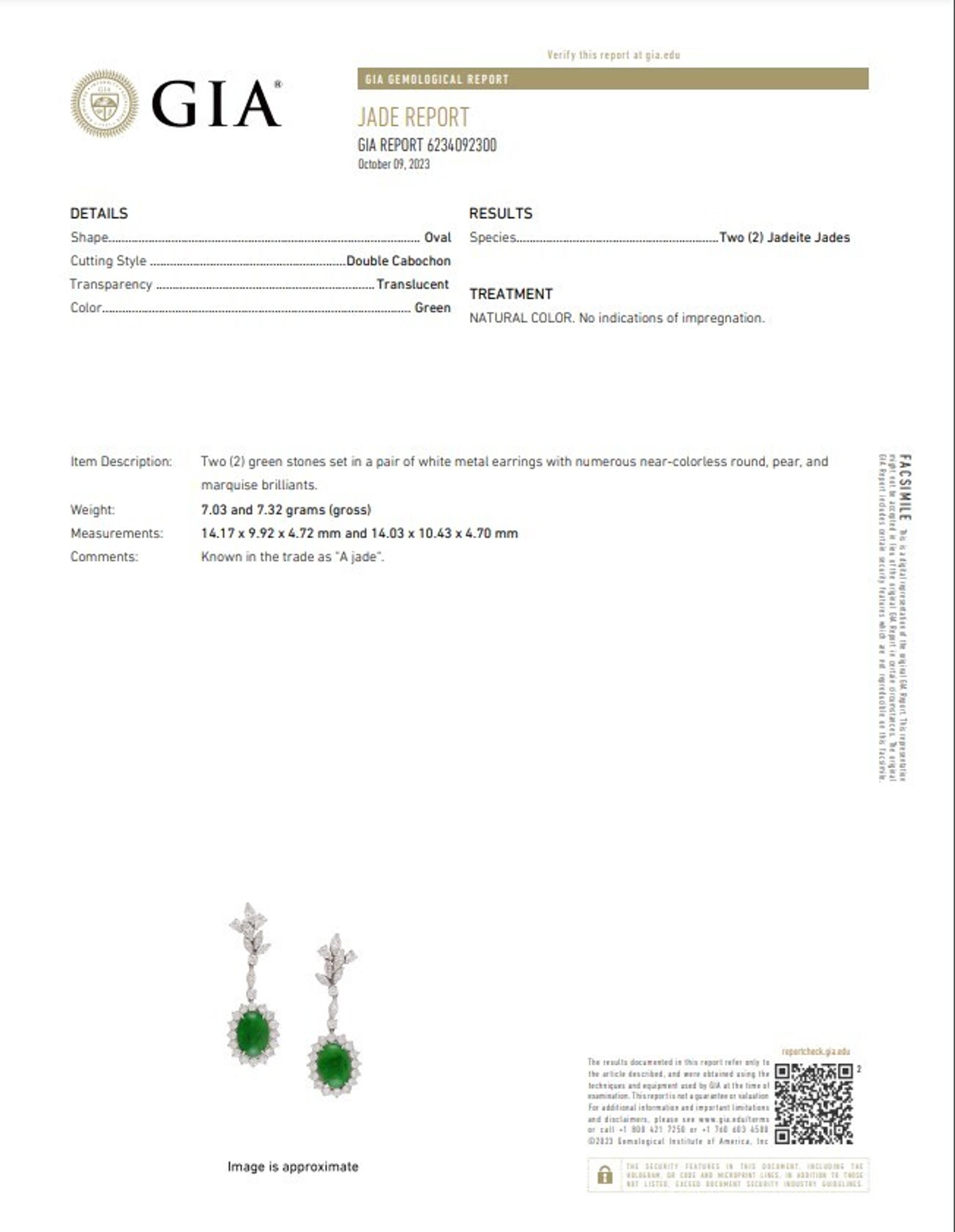 JADEITE JADE AND DIAMOND SET