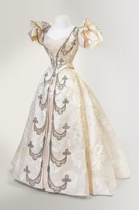 The House of Worth Two-Piece Silk Brocade Dress, 1896 Haute Couture No size label