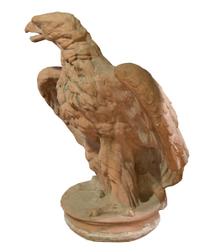 A Pair of Terra Cotta Eagles 21" W x 17.5" D x 25.5" H — Italy, Circa 1880