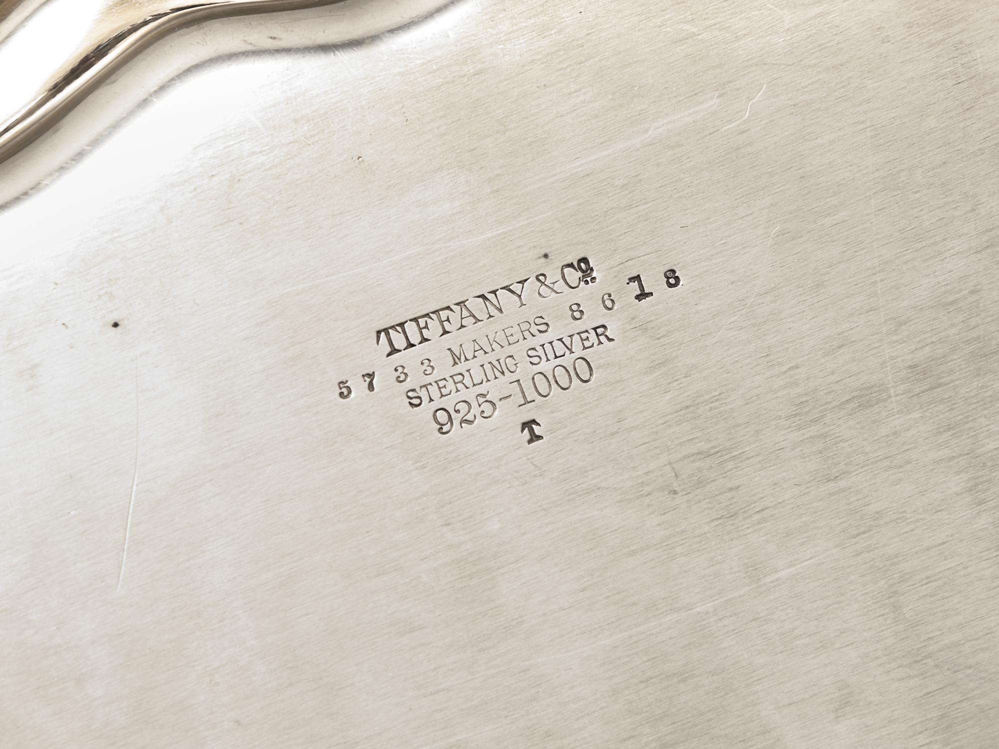 A Tiffany Sterling Silver Chrysanthemum Tray