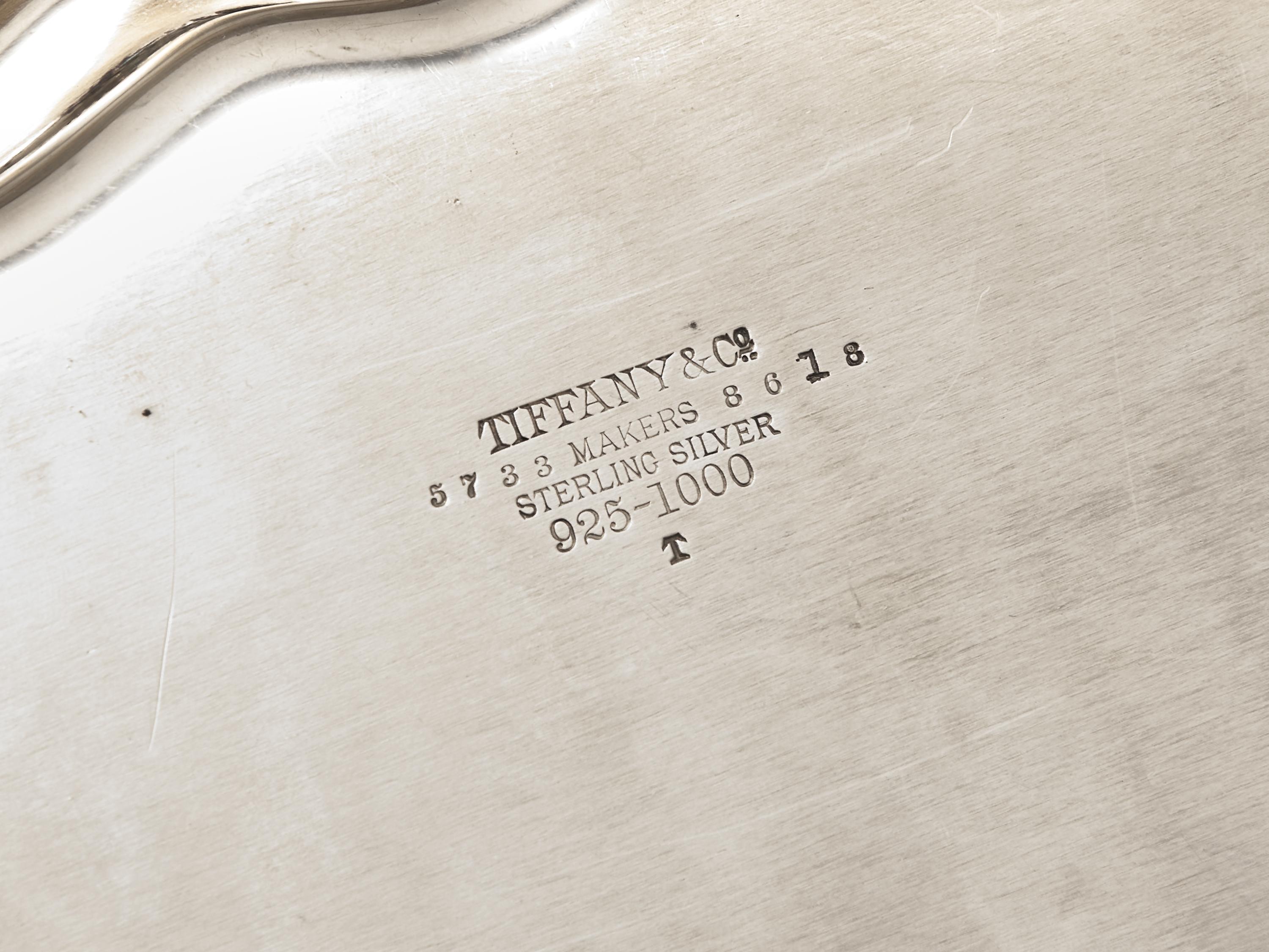 A Tiffany Sterling Silver Chrysanthemum Tray