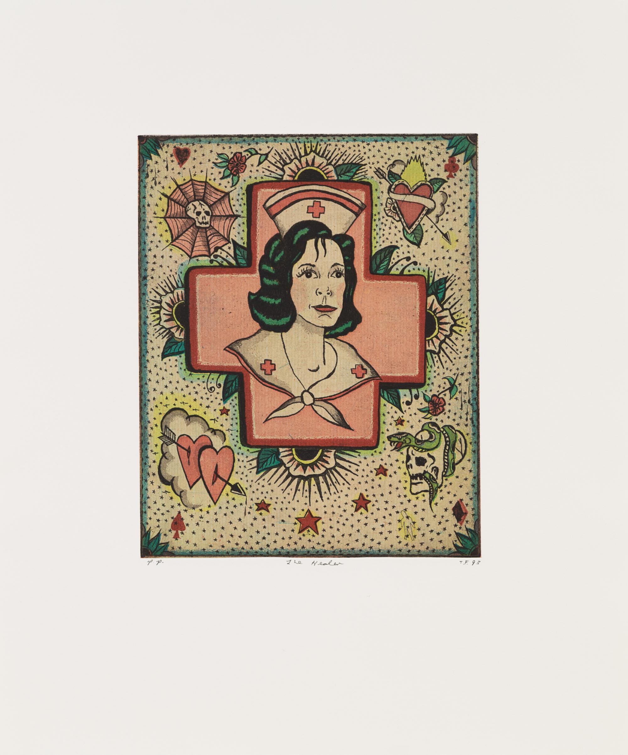 Tony Fitzpatrick, (American, b. 1958), The Healer, 1993