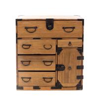 A Japanese Iron-Bound Tansu Height 23 x width 21 1/4 x depth 12 inches.