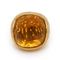 Marco Rota, Citrine and Yellow Gold Ring