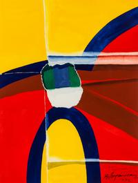 Burhan Dogancay, (Turkish, 1929-2013), Red-Yellow 1972