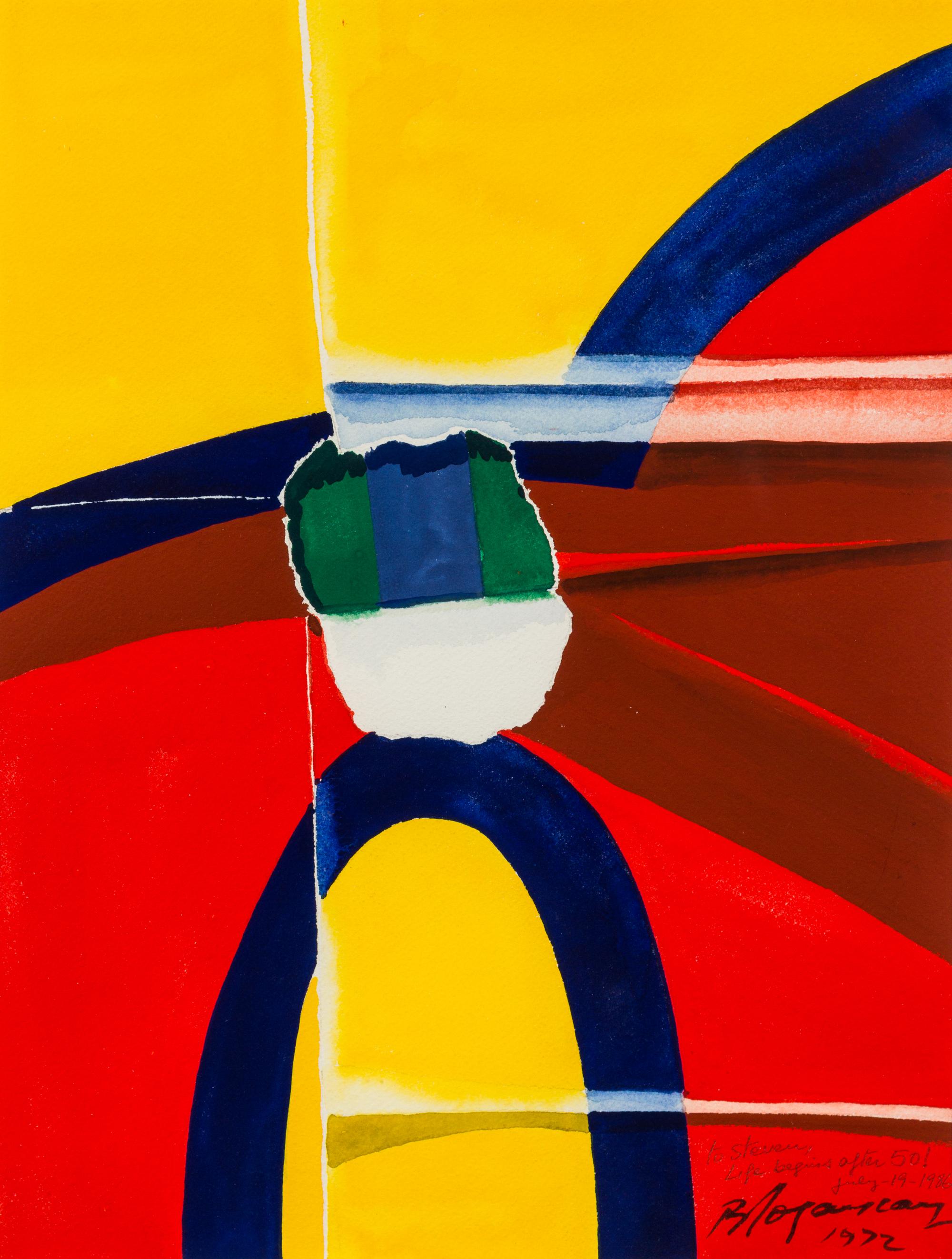 Burhan Dogancay, (Turkish, 1929-2013), Red-Yellow 1972
