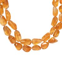 SEAMAN SCHEPPS, YELLOW GOLD AND CITRINE MULTISTRAND BEAD NECKLACE
