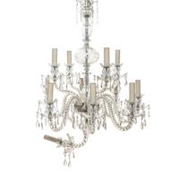 A Georgian Style Cut Glass Twelve-Light Chandelier