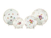 A Group of Meissen Porcelain Plates