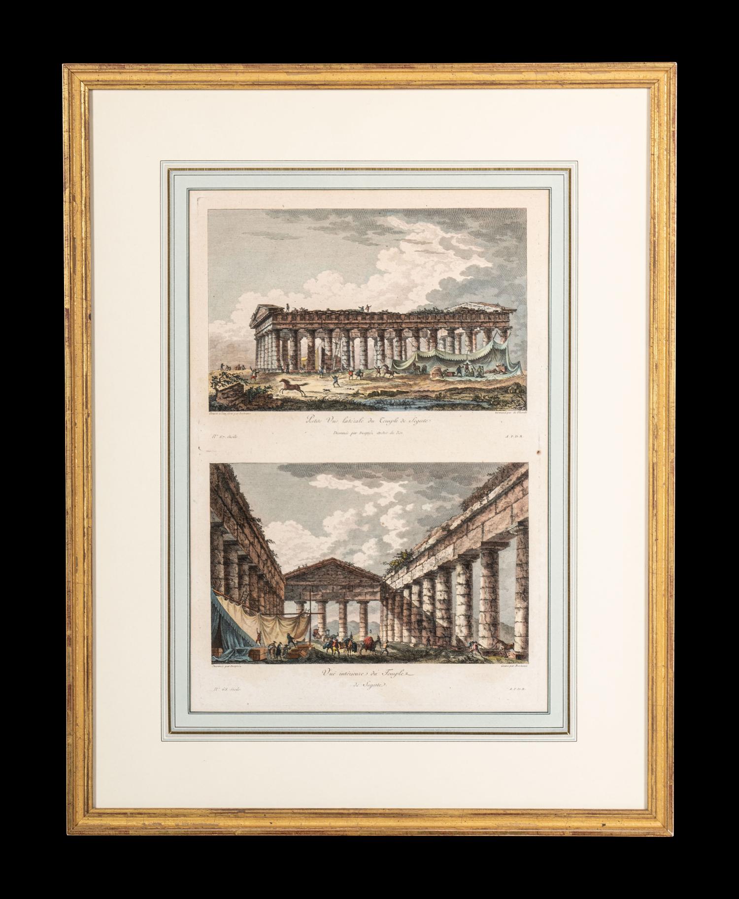 [LEAF] -- [SAINT-NON, Jean Claude Richarde de]. One leaf with two hand-colored engravings presumably from the Voyage pittoresque ou description des royaumes de Naples et de Sicile .
