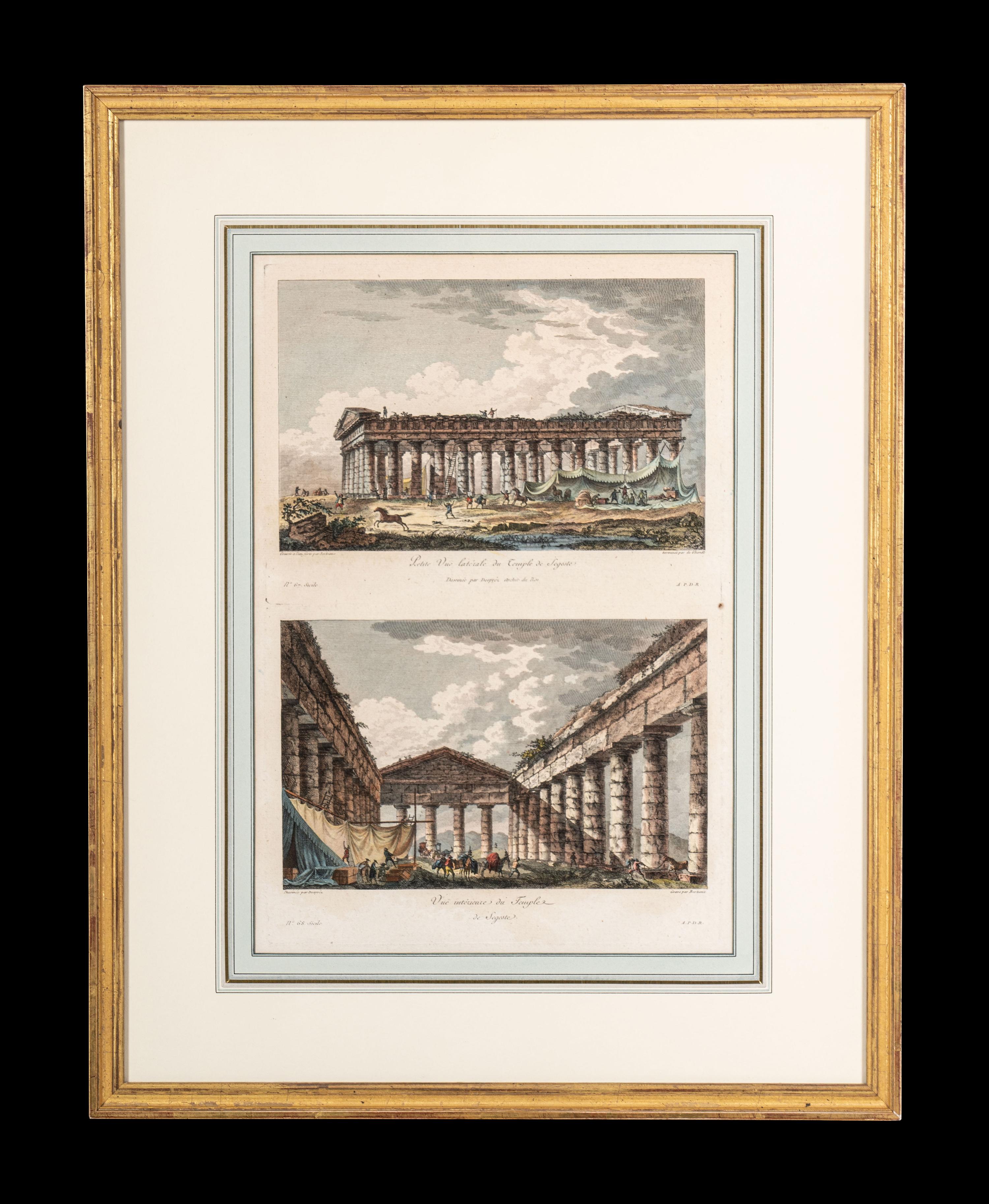 [LEAF] -- [SAINT-NON, Jean Claude Richarde de]. One leaf with two hand-colored engravings presumably from the Voyage pittoresque ou description des royaumes de Naples et de Sicile .
