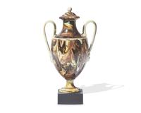 A Wedgwood and Bentley Agateware Covered Urn