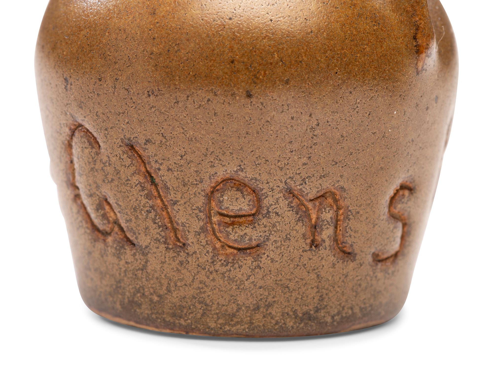 Six Fair and Amusement Park Souvenir Slip-Glazed Miniature Stoneware Vessels