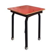 A Cafe Table and Four Stools 33.5" W x 33.5" D x 31" H — Germany, Circa 1960