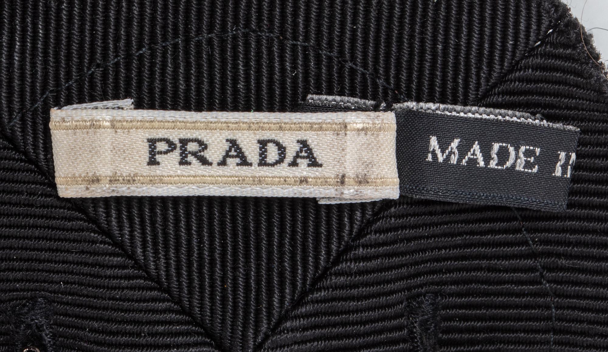 PRADA & MIU MIU, THREE BROOCHES & TWO PAIRS OF EAR CLIPS