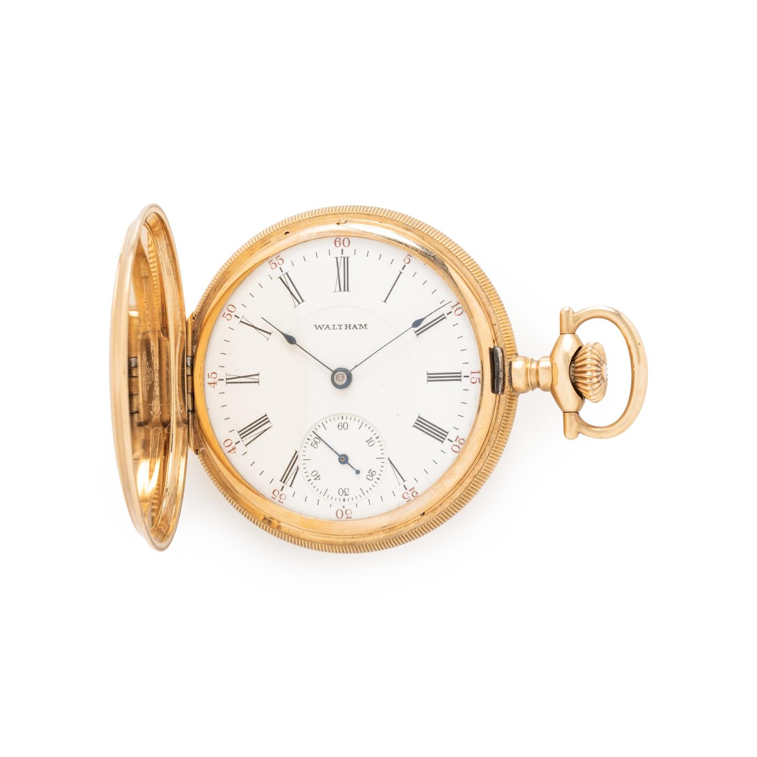 WALTHAM, 14K YELLOW GOLD POCKET WATCH
