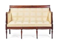 A Small Federal Carved Mahogany Sofa