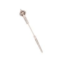JANESICH, FRENCH, ART DECO, DIAMOND AND ONYX JABOT PIN