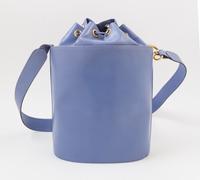A Salvatore Ferragamo Sky Blue Bucket Bag, 11" x 12" x 5". Strap drop: 16".