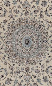 A Nain Wool and Silk Rug