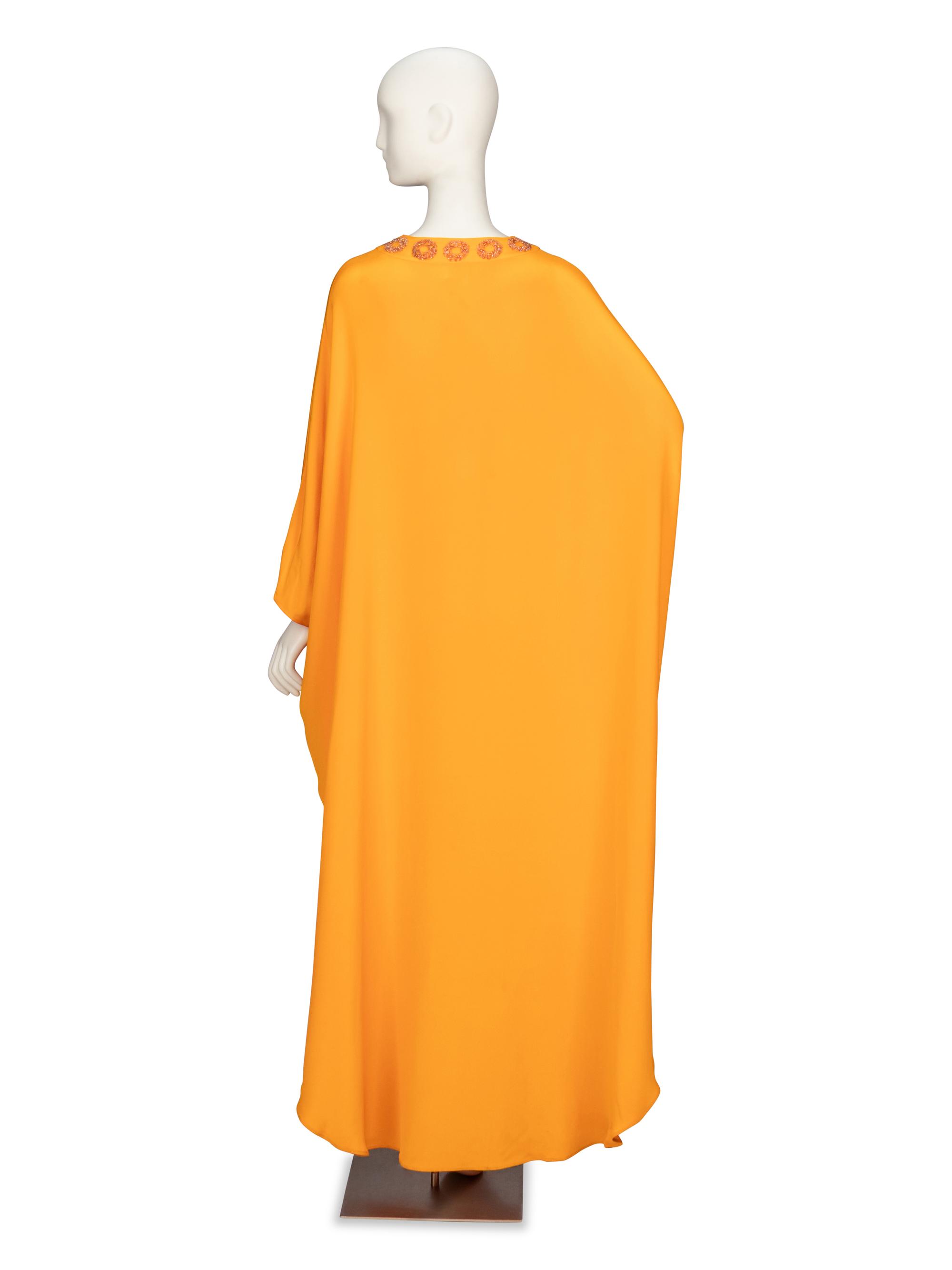 EMILIO PUCCI, TANGERINE EMBELLISHED KAFTAN