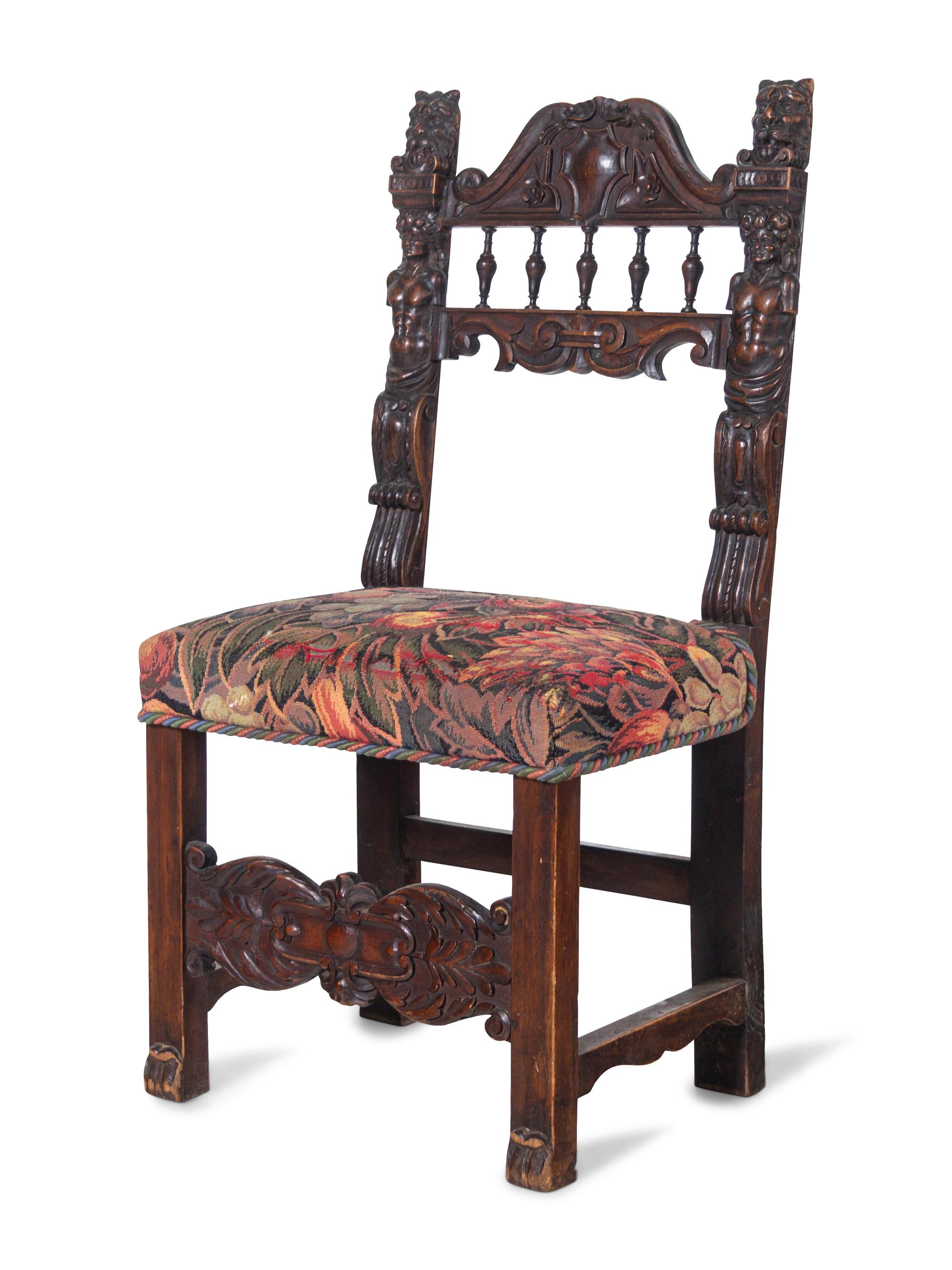 A Set of Three Renaissance Revival Side Chairs