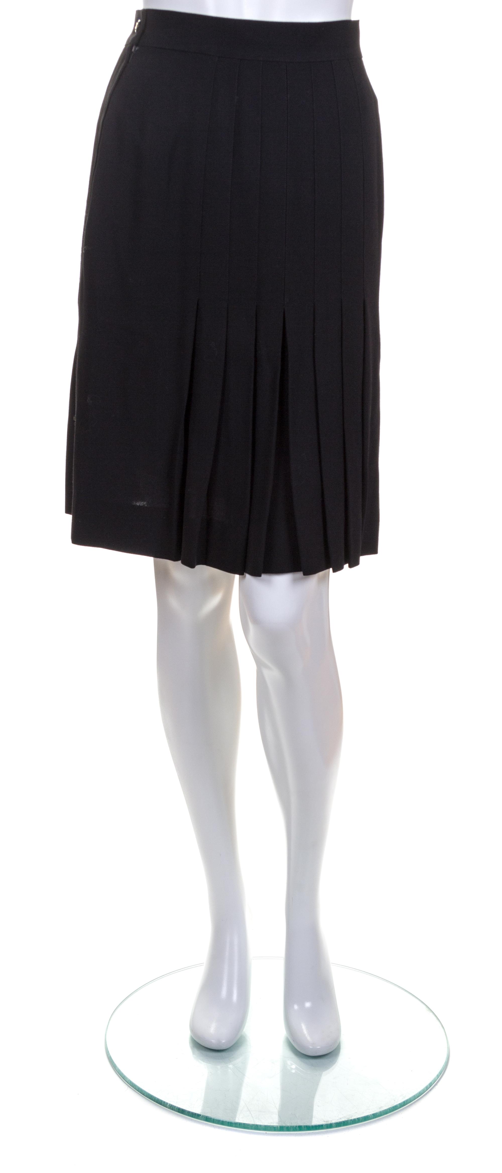 A Chanel Black Pleated Skirt Ensemble,
