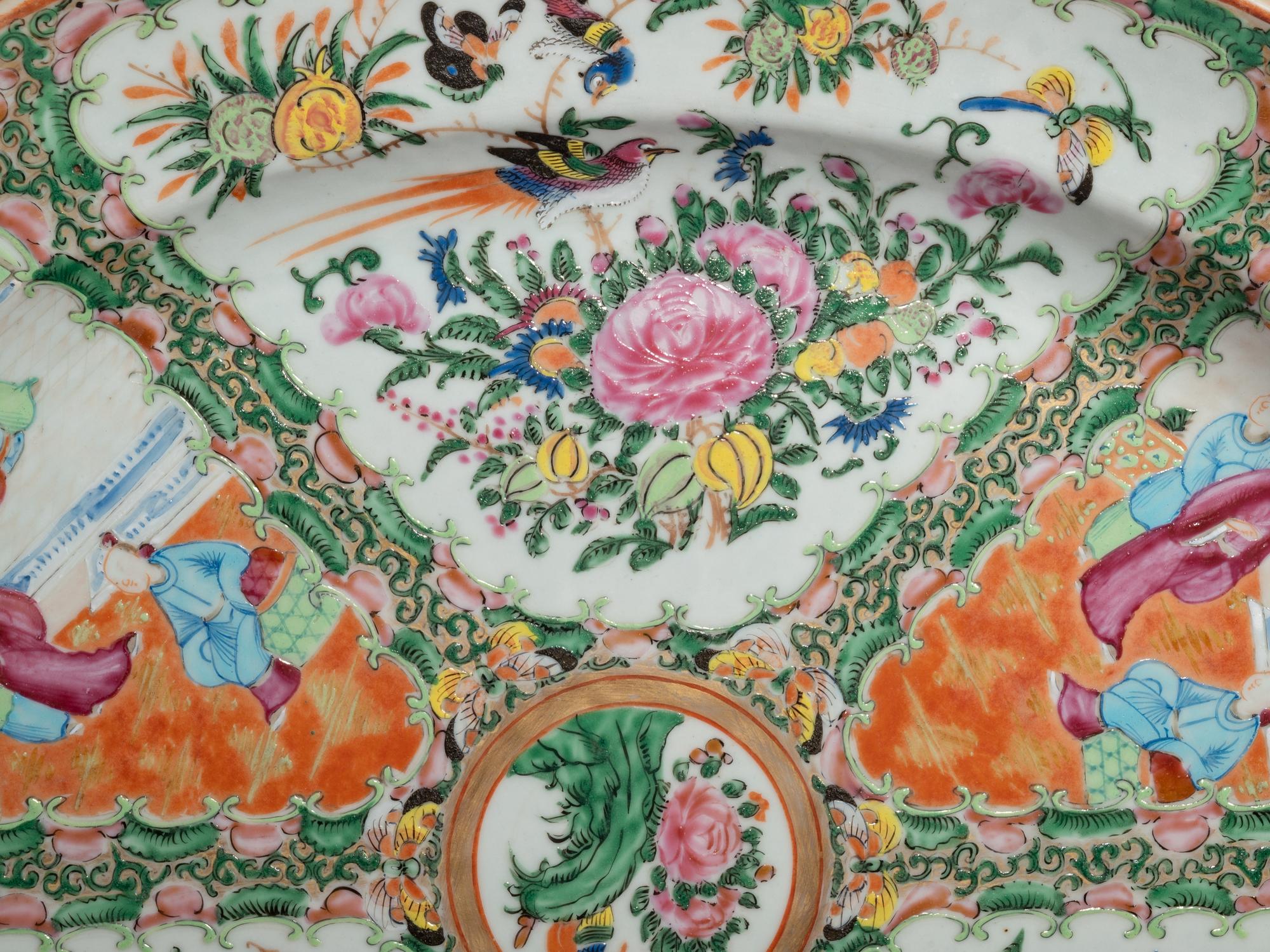 Four Chinese Export Rose Medallion Wares